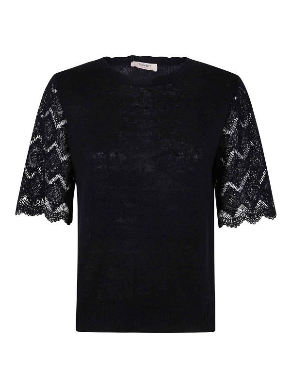 Twinset Pull Col Rond - Noir