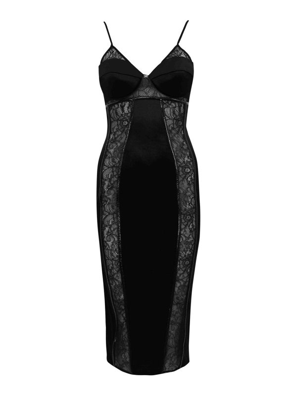 Elisabetta Franchi Robe Au Genou - Noir