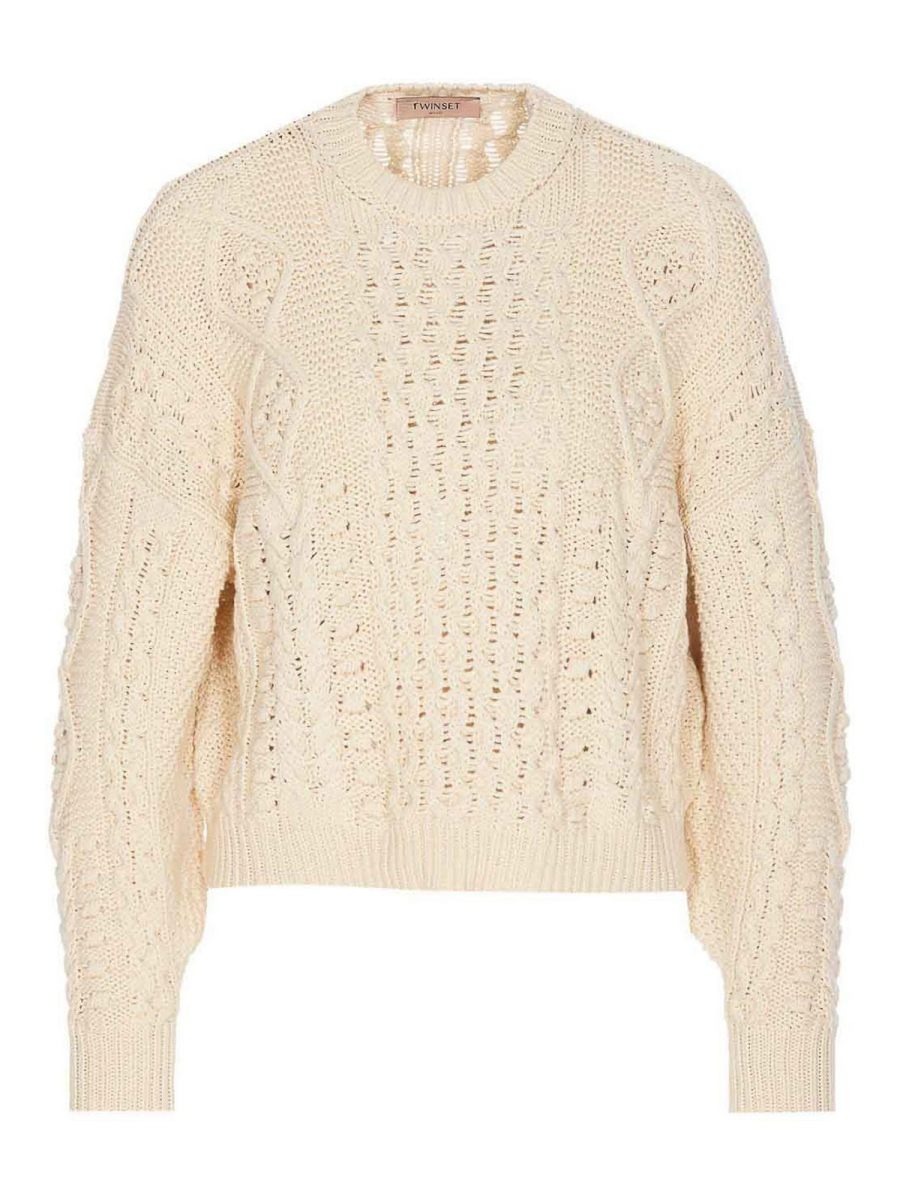 Twinset Pull Col Bateau - Beige