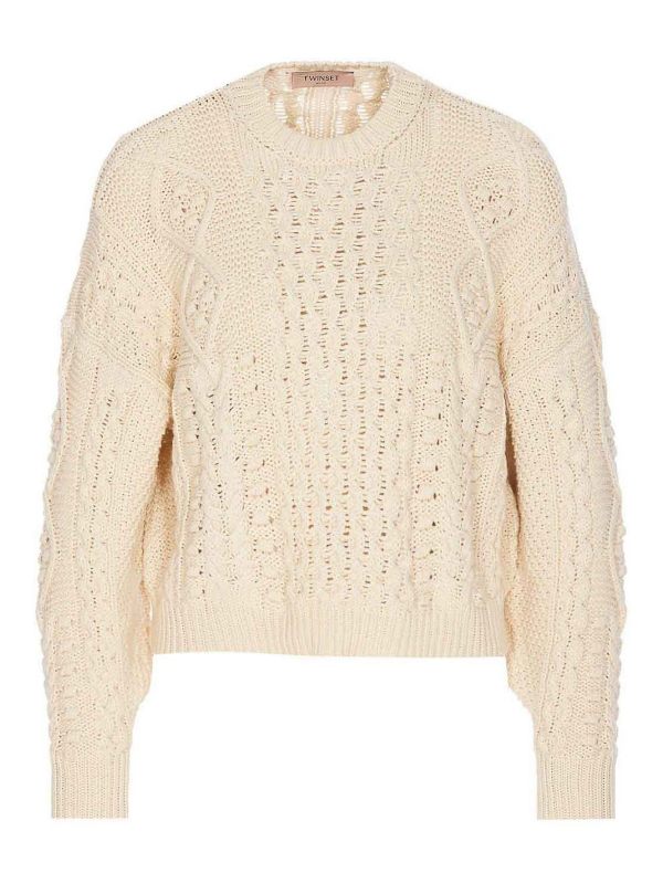 Twinset Pull Col Bateau - Beige