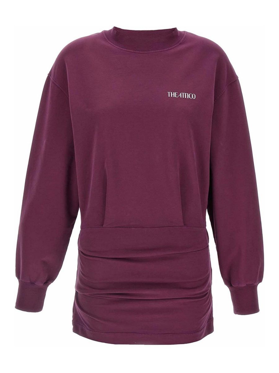 The Attico Robe Courte - Rouge Brun