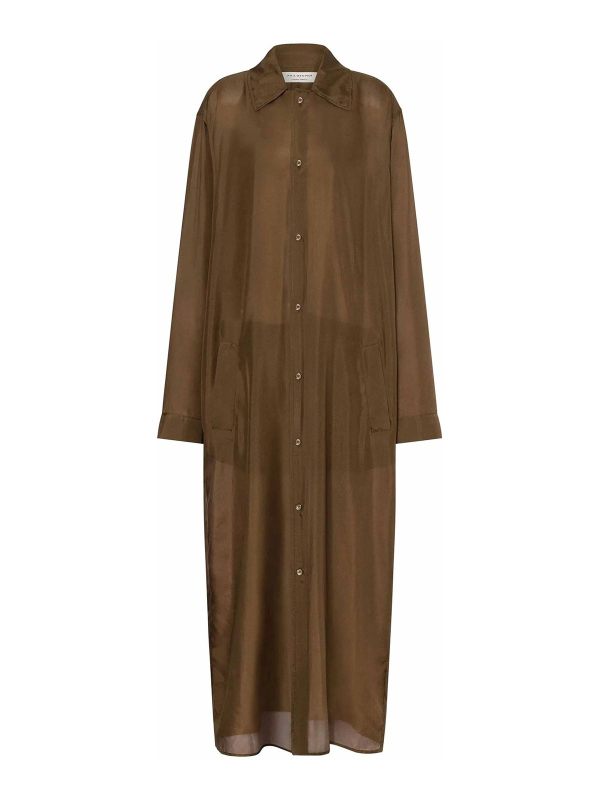 Philosophy di Lorenzo Serafini Manteau Court - Marron