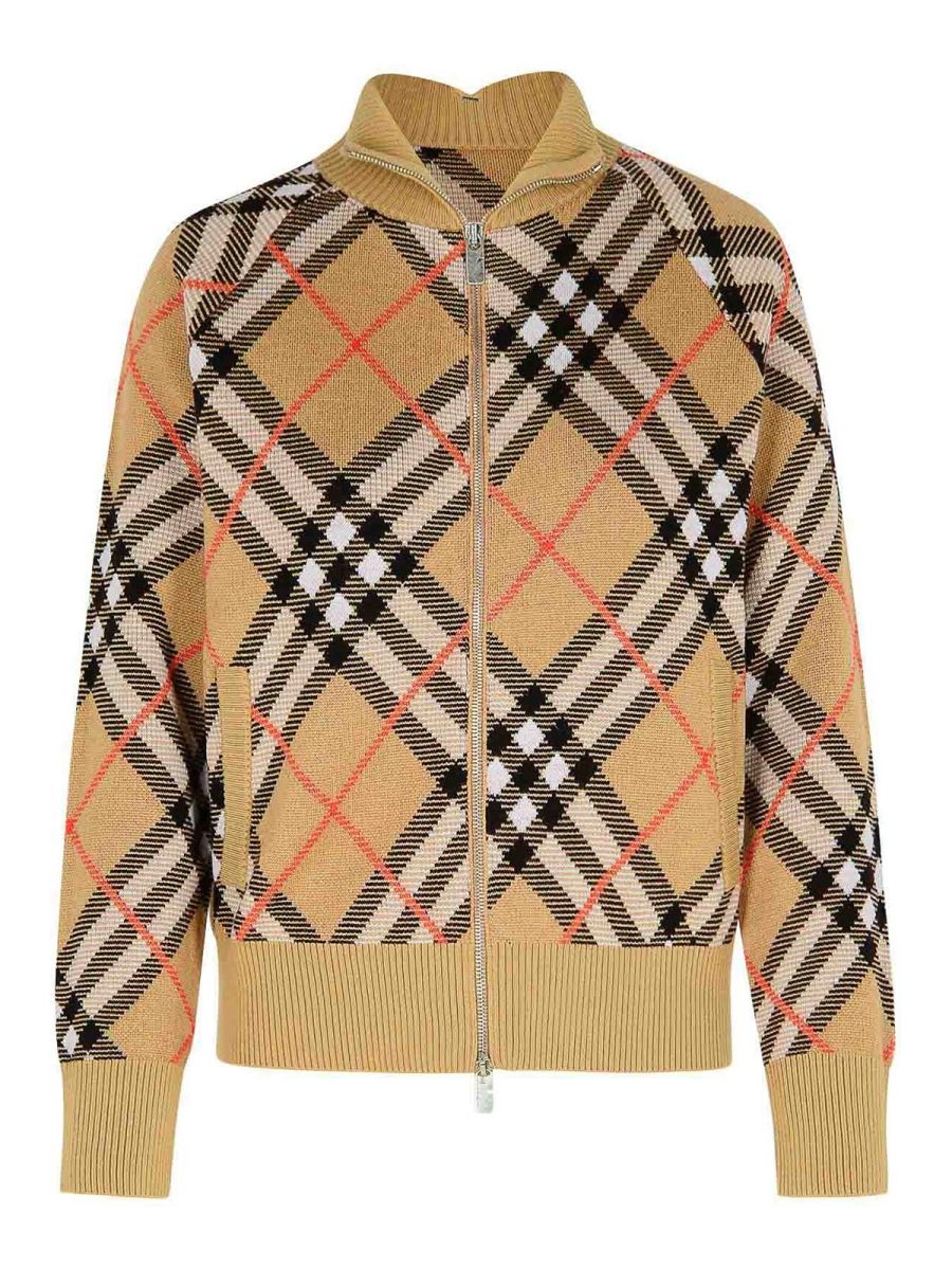 Burberry Pull Col Rond - Beige