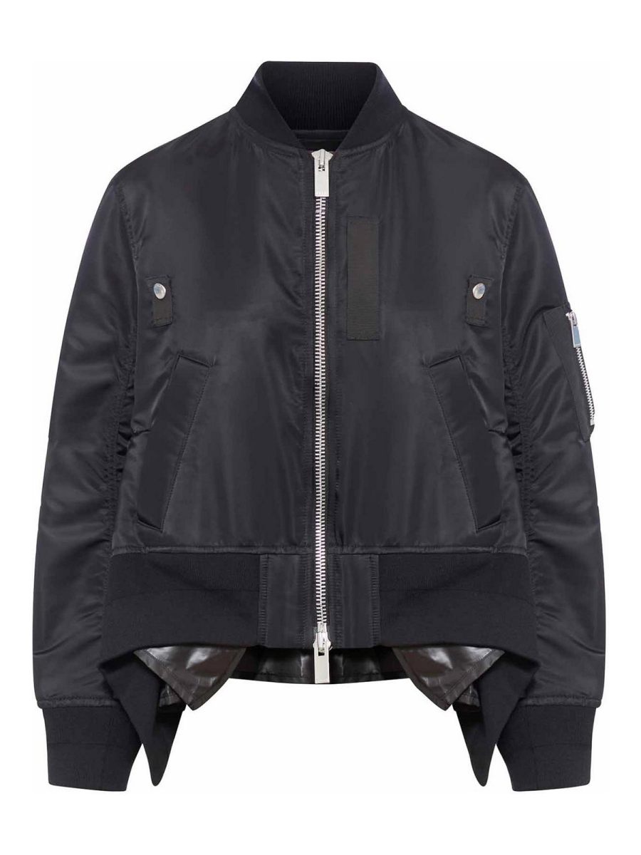 Sacai Pull Col Bateau - Noir