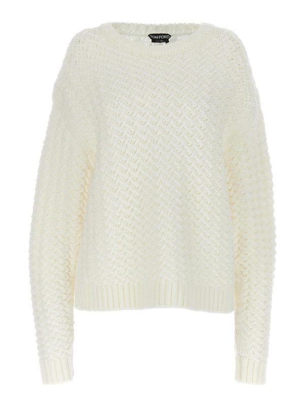 Tom Ford Pull Col Rond - Blanc