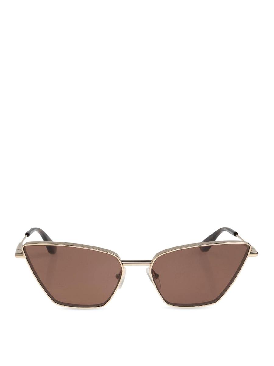 Alexander Mcqueen Lunettes De Soleil - Or