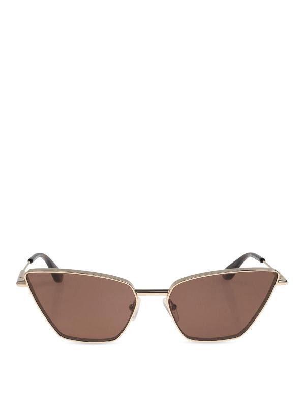 Alexander Mcqueen Lunettes De Soleil - Or