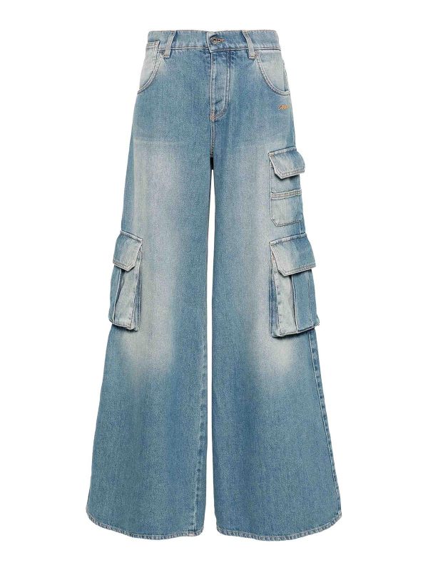 Off-White Jean Bootcut - Gris Clair