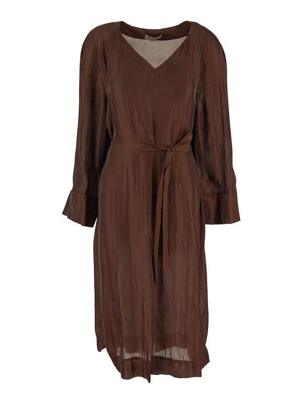 Gentryportofino Robe Au Genou - Marron