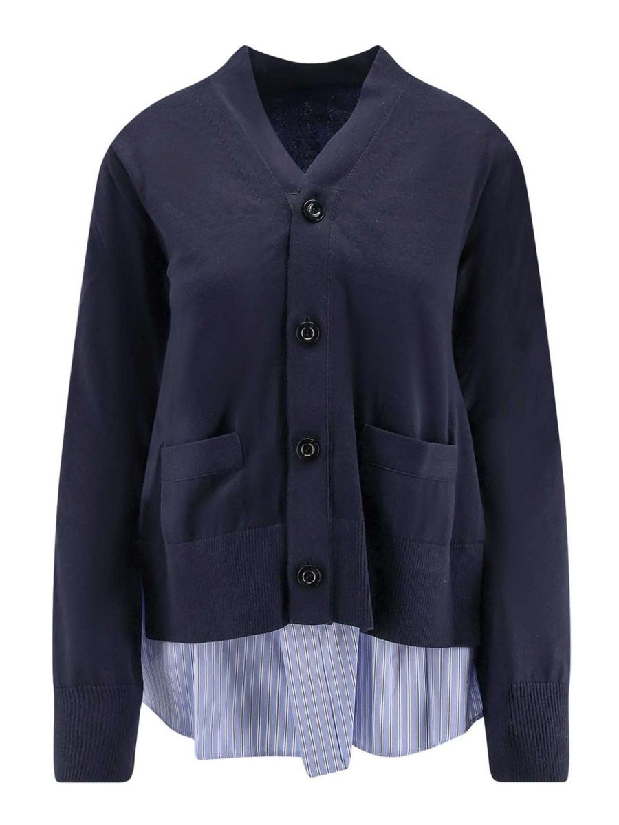Sacai Cardigan - Bleu