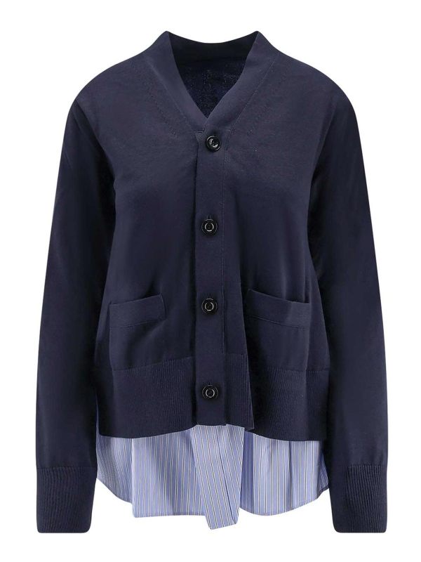 Sacai Cardigan - Bleu