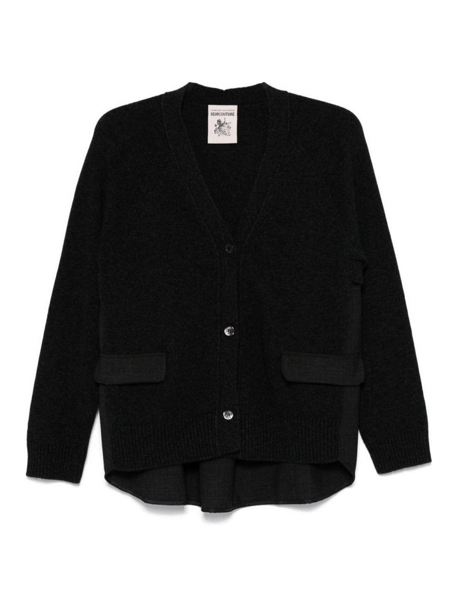 Semicouture Pull Col Rond - Gris