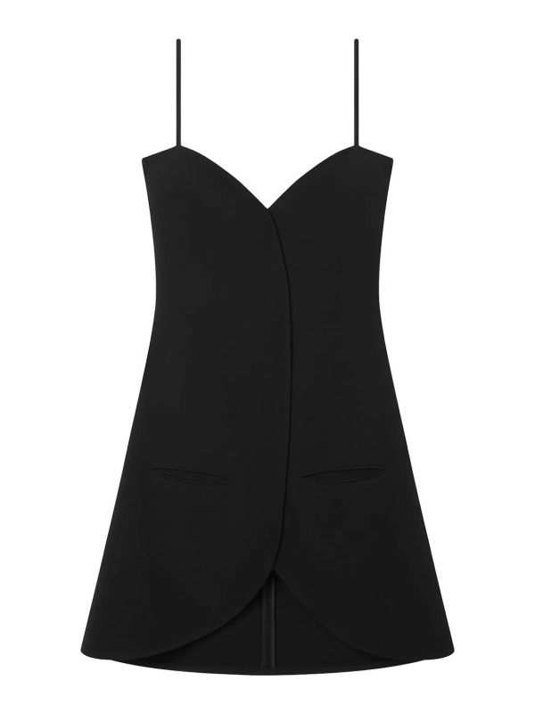 Courreges Robe Au Genou - Noir