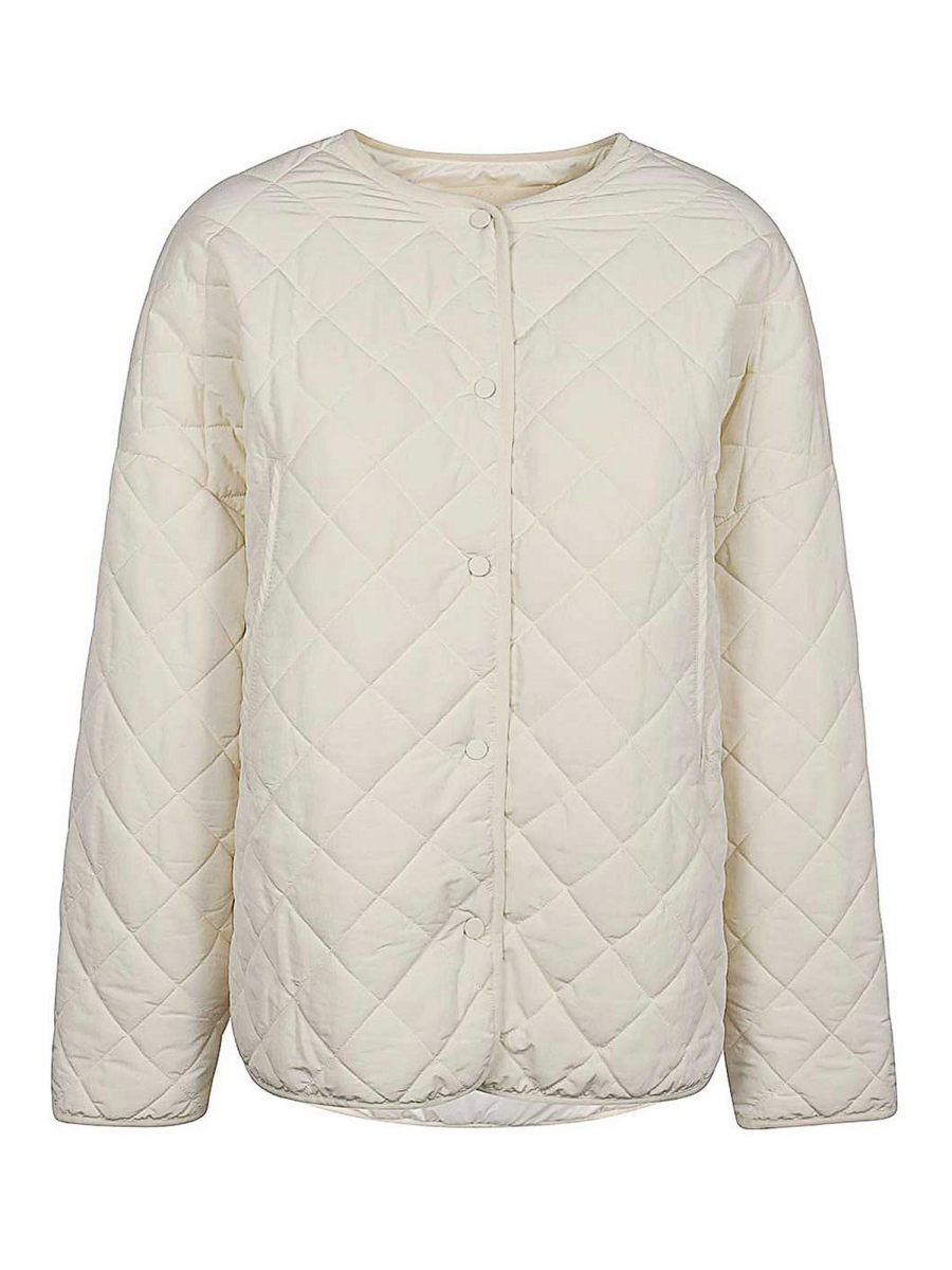 Sandbeige Veste Casual - Blanc