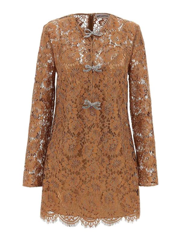Self Portrait Robe Courte - Marron