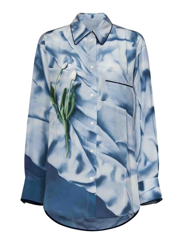 Victoria Beckham Chemise - Bleu