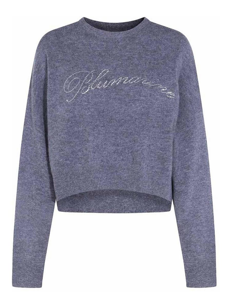 Blumarine Pull Col Rond - Gris
