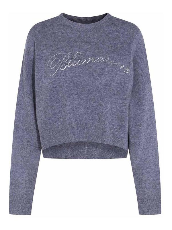 Blumarine Pull Col Rond - Gris