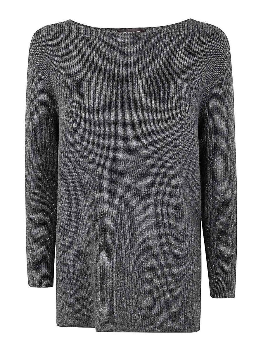 Fabiana Filippi Pull Col Rond - Gris