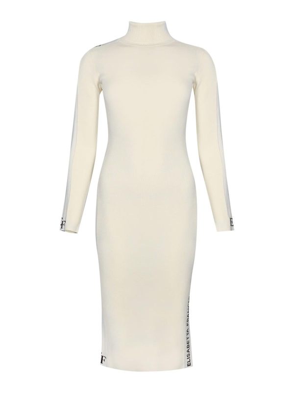 Elisabetta Franchi Robe Au Genou - Jaune Clair