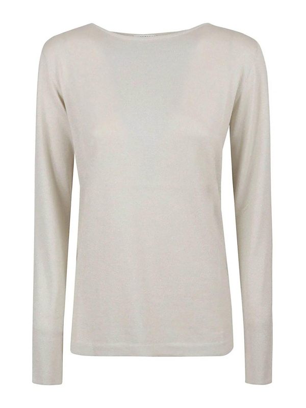 Brunello Cucinelli Pull Col Bateau - Gris Clair