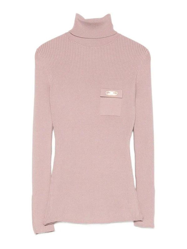 Elisabetta Franchi Pull Col Rond - Rouge