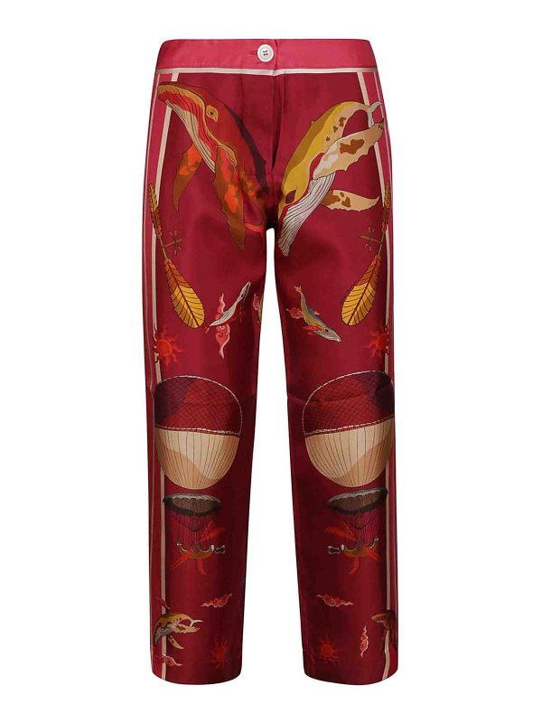 Franco Ferrari Pantalons Décontractés - Rouge