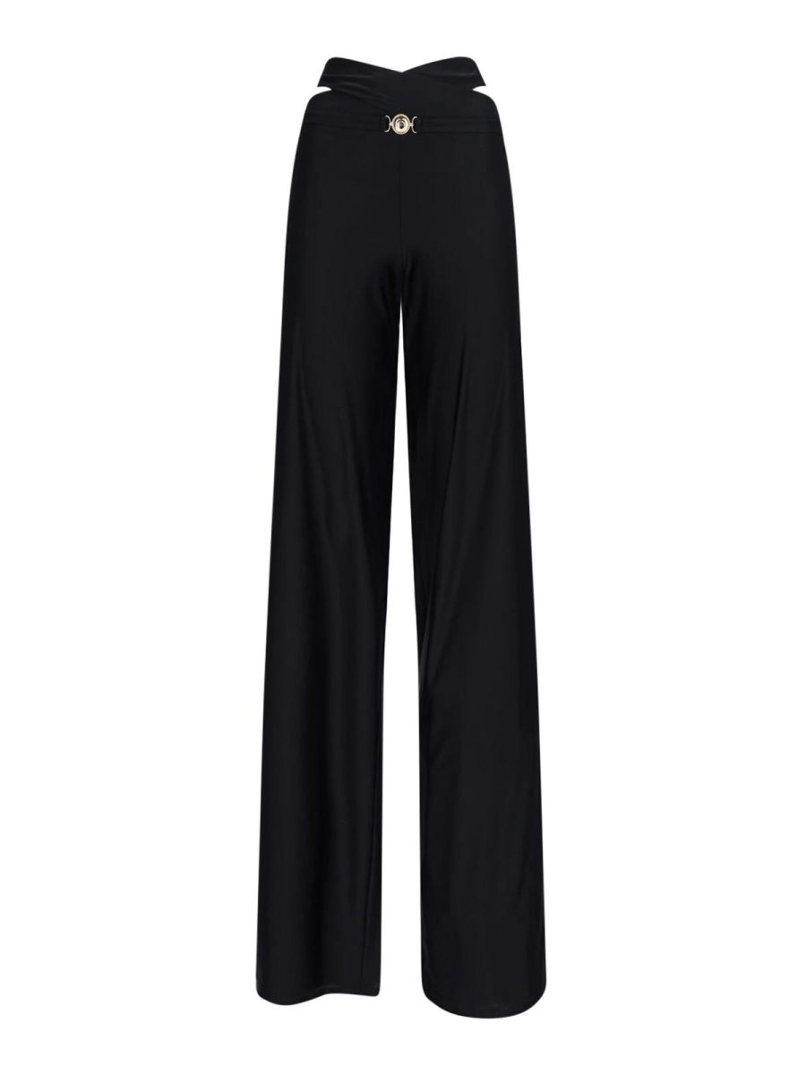 Marine Serre Pantalons Décontractés - Noir