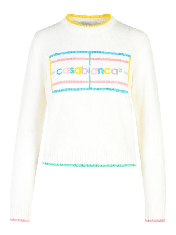 Casablanca Pull Col Rond - Blanc