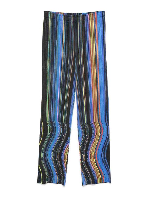Pleats Please Issey Miyake Pantalons Décontractés - Noir