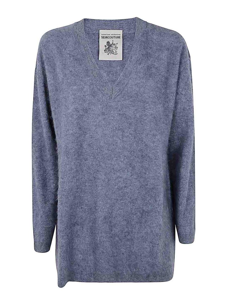 Semicouture Robe Au Genou - Gris