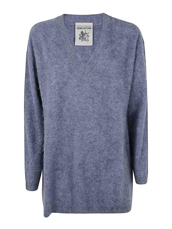 Semicouture Robe Au Genou - Gris