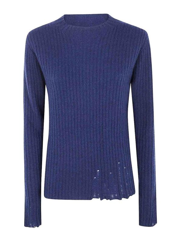 Uma Wang Pull Col Bateau - Bleu