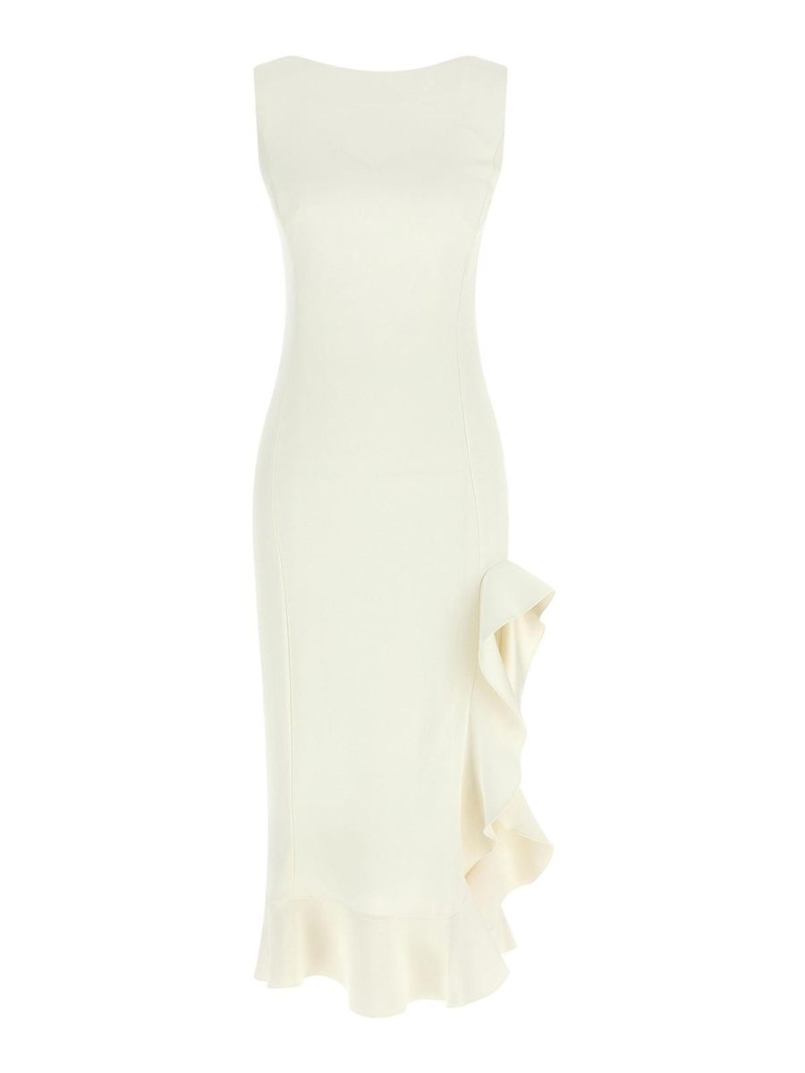 Pinko Robe Au Genou - Blanc
