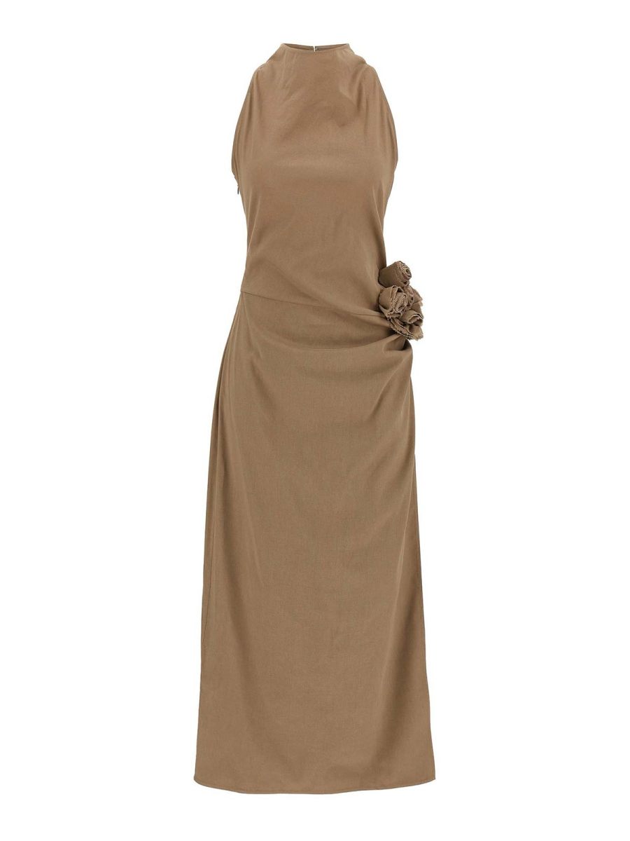 Magda Butrym Robe Au Genou - Beige