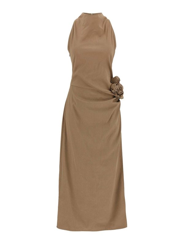 Magda Butrym Robe Au Genou - Beige