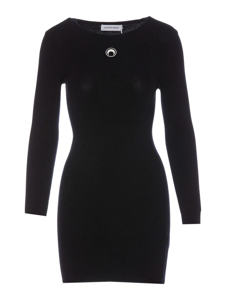 Marine Serre Robe Courte - Noir