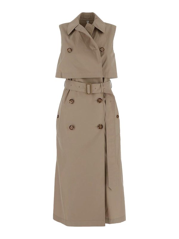 Burberry Robe Au Genou - Bleu Foncé