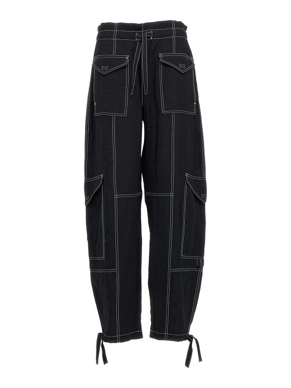 Ganni Pantalons Décontractés - Noir