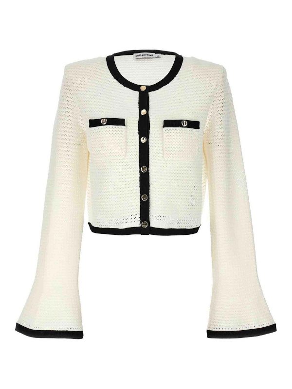 Self Portrait Cardigan - Blanc