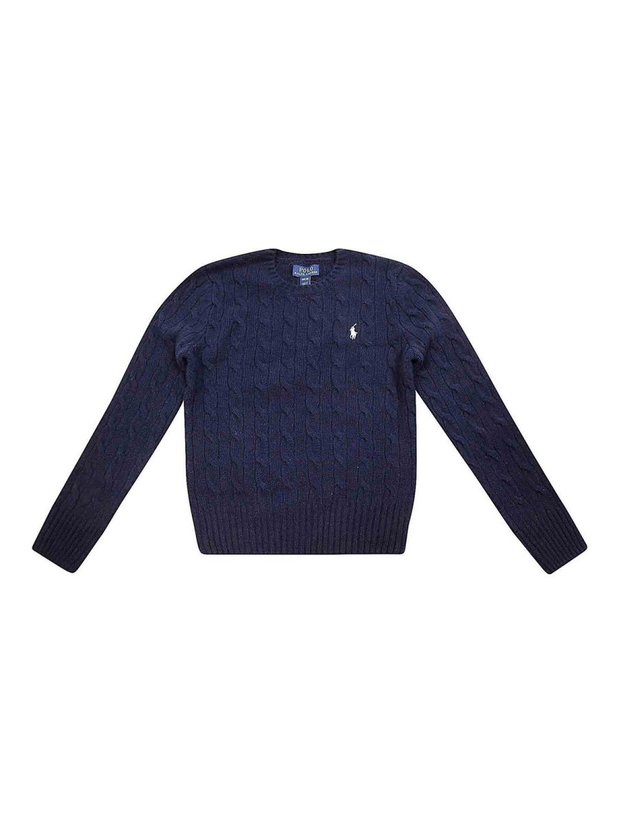 Ralph Lauren Pull Col Bateau - Bleu Foncé