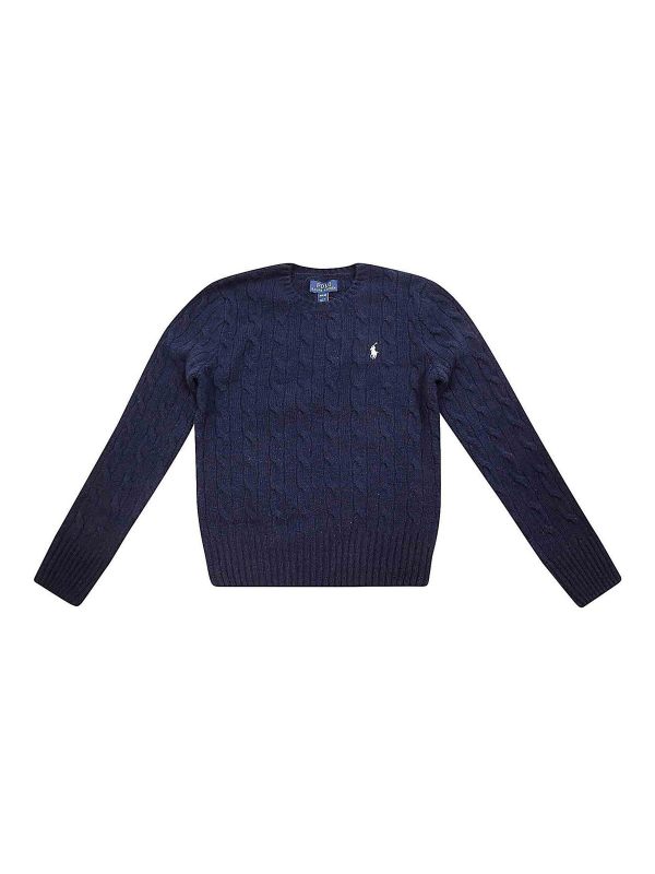 Ralph Lauren Pull Col Bateau - Bleu Foncé