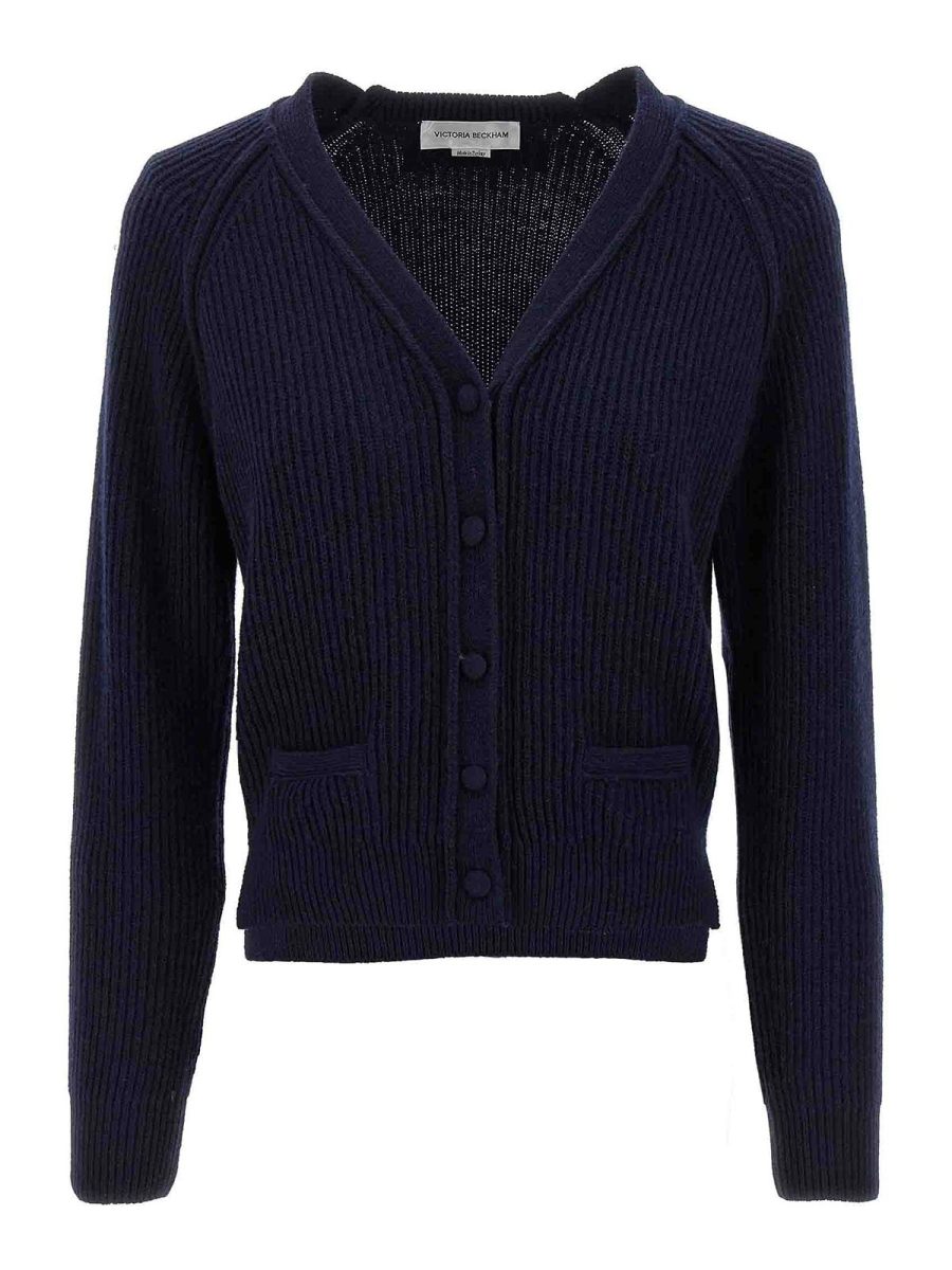 Victoria Beckham Cardigan - Bleu