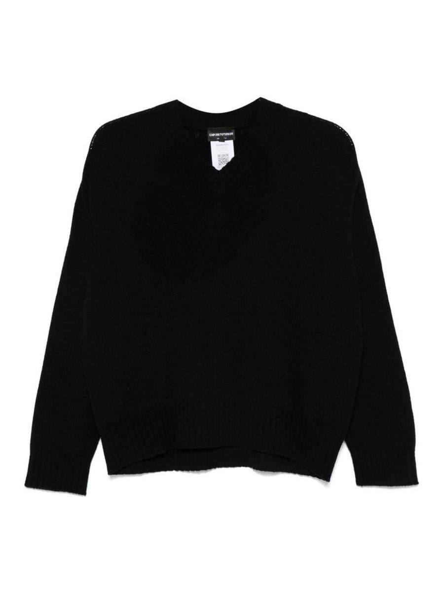 Emporio Armani Pull À Col V - Noir