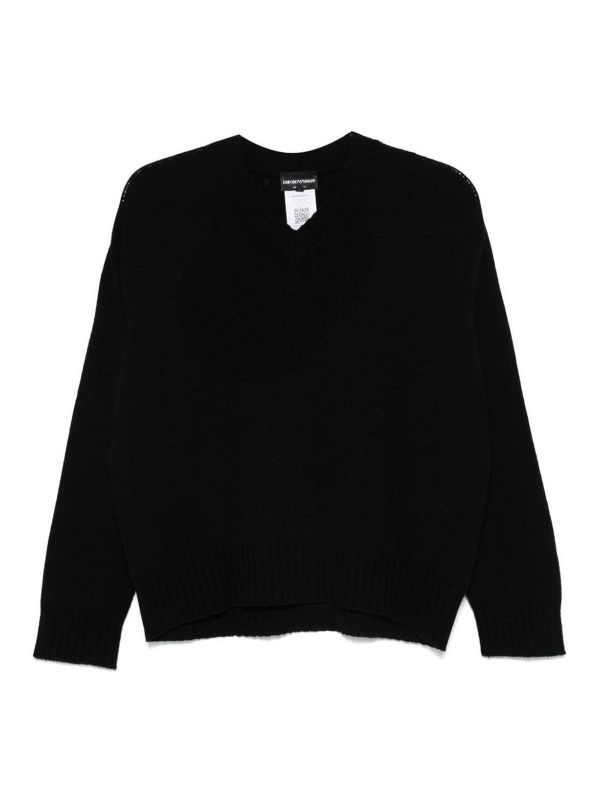 Emporio Armani Pull À Col V - Noir