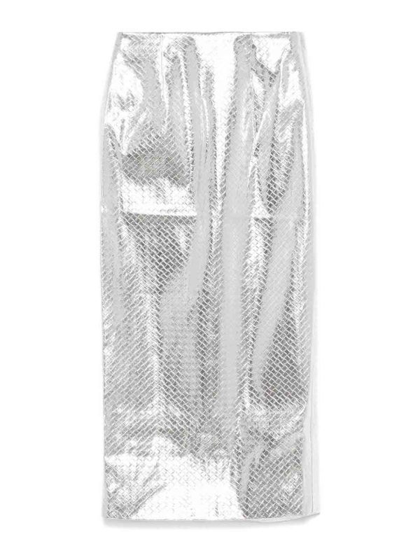Rotate Birger Christensen Jupe Midi - Argent
