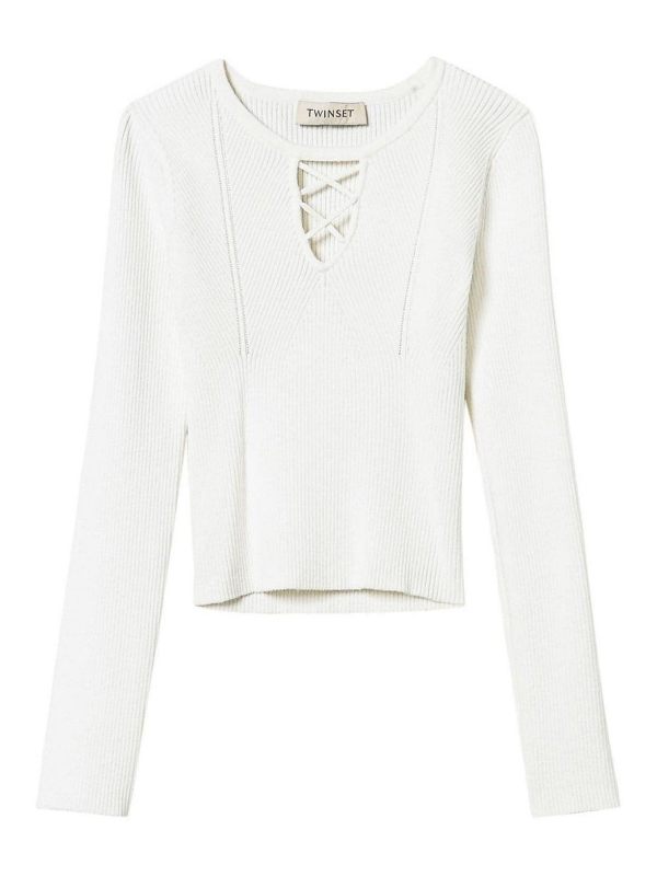 Twinset Pull Col Bateau - Blanc