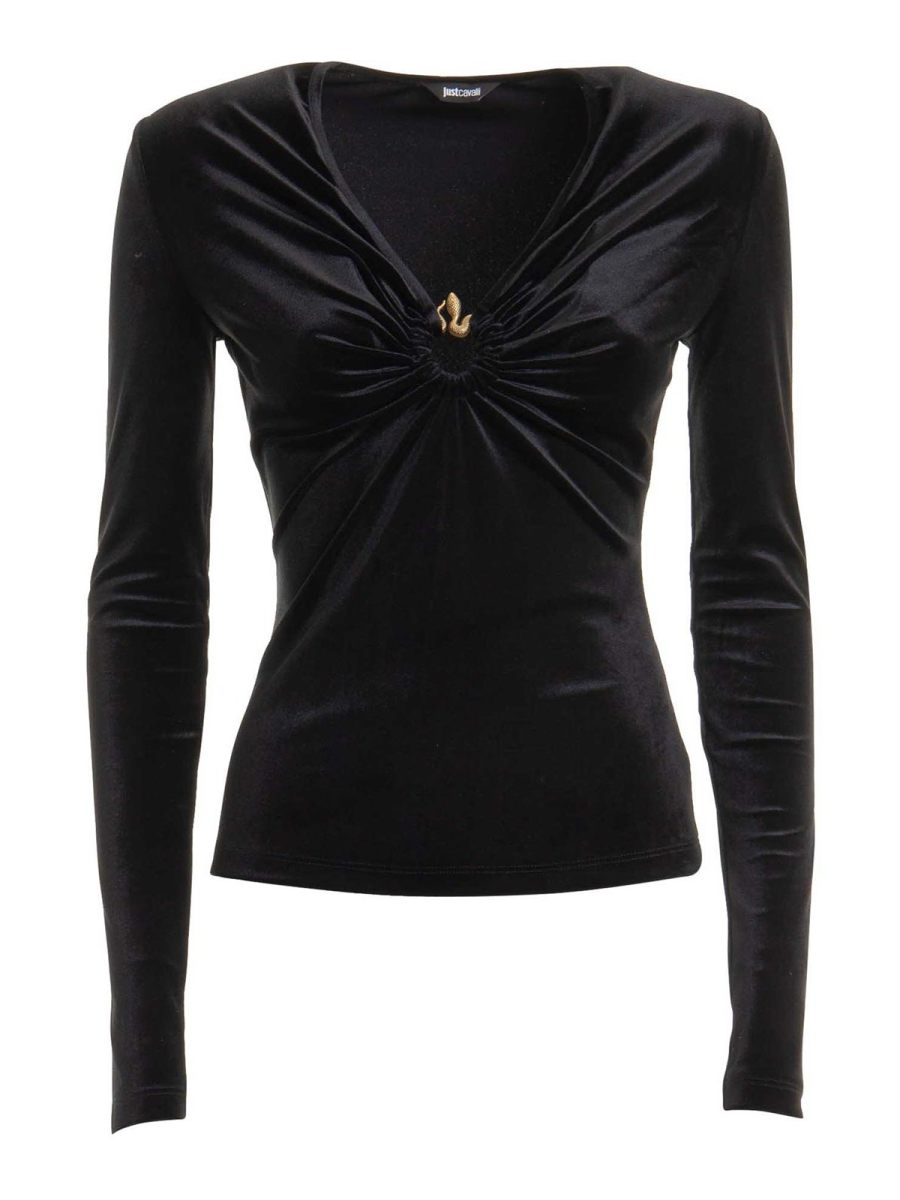 Just Cavalli Pull Col Rond - Noir