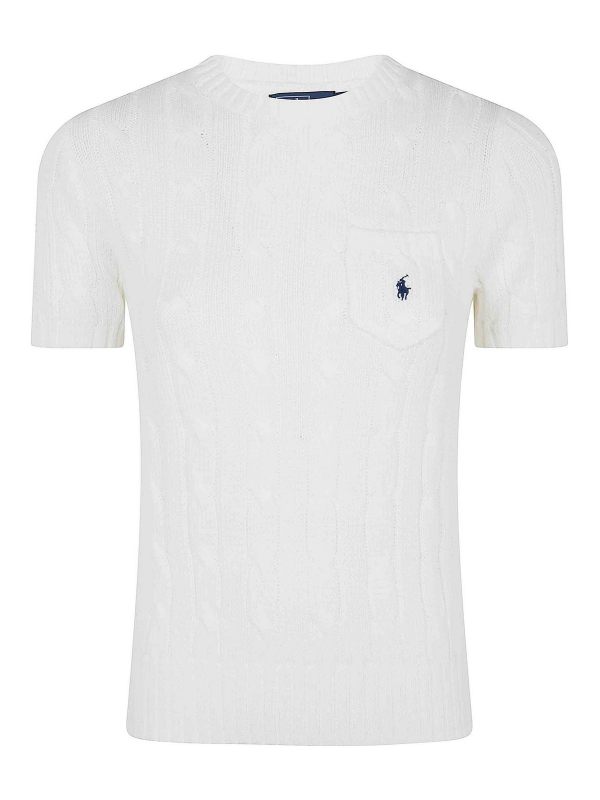 Polo Ralph Lauren Pull Col Rond - Blanc