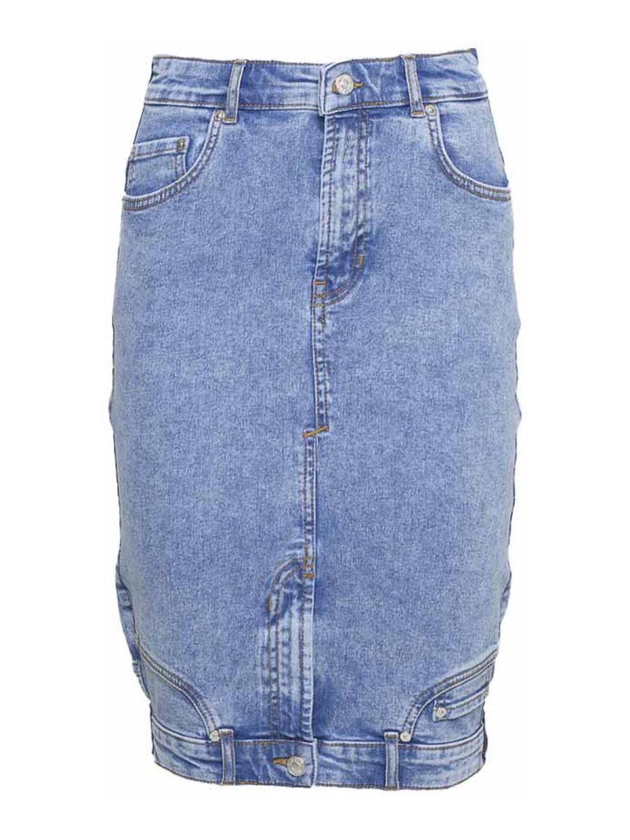 Moschino Jeans Jupe Midi - Bleu